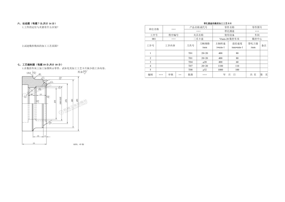 《数控加工工艺》阶段测试2.doc_第2页