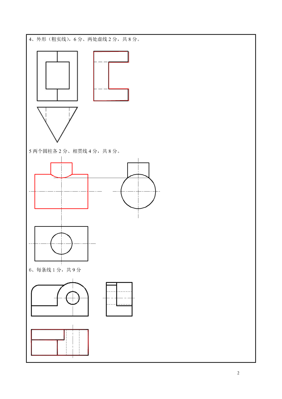 《工程制图》期末测试答案.doc_第2页