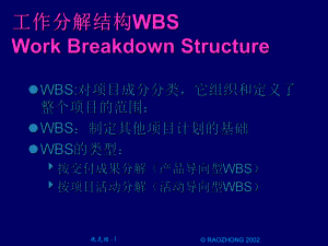 工作分解结构WBSppt课件.ppt