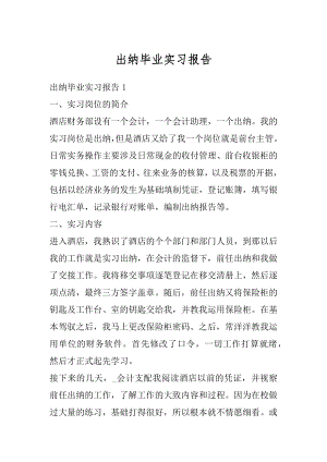 出纳毕业实习报告范文.docx