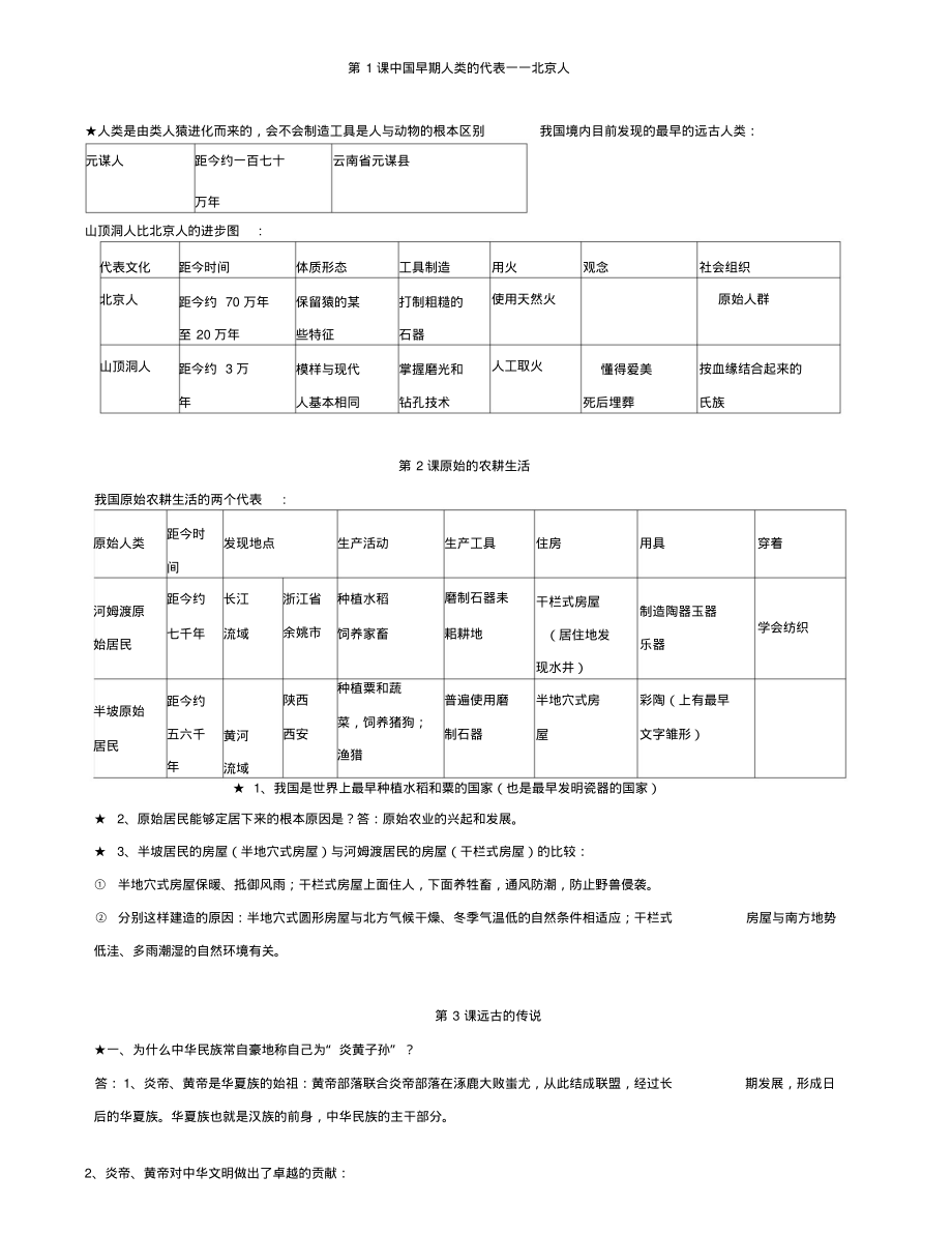 部编人教版七年级历史上册复习知识点.pdf_第1页