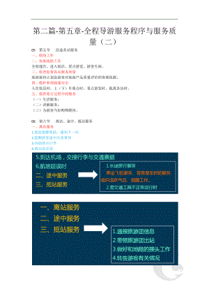 导游职业资格证考试-导游业务考点汇总第二篇-第五章-全程导游服务程序与服务质量(二).doc