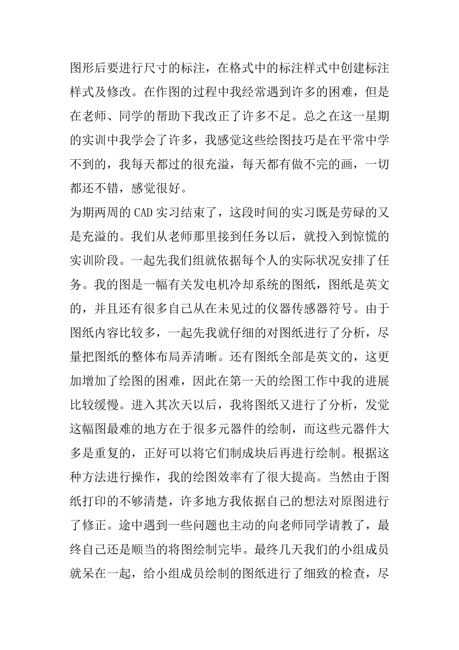 cad实训报告心得范文五篇范例.docx_第2页