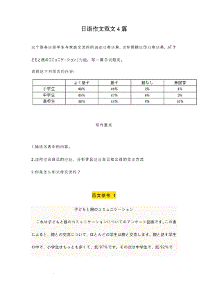 日语作文范文4篇--高考日语复习.docx