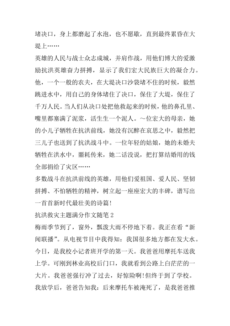 2022抗洪救灾主题满分作文精选随笔5篇汇总.docx_第2页