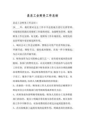 县总工会财务工作总结汇编.docx