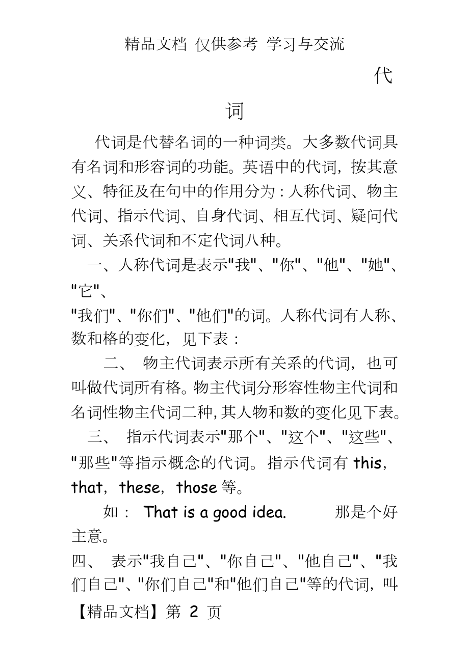 初中英语专项练习：代词.doc_第2页