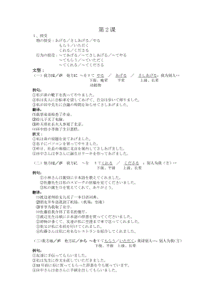 第2课语法讲解学案--初中日语人教版第一册.docx