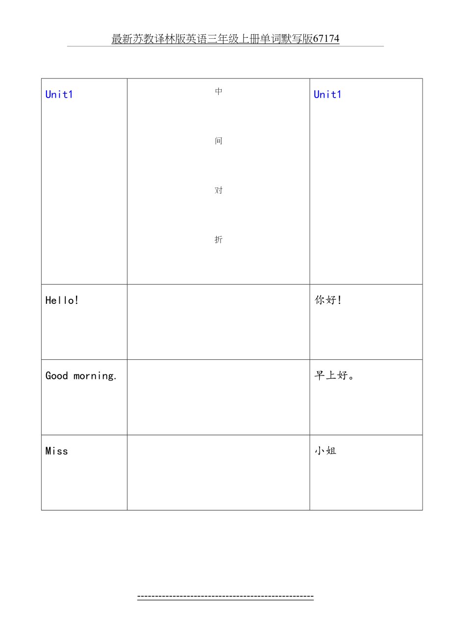 最新苏教译林版英语三年级上册单词默写版67174.doc_第2页