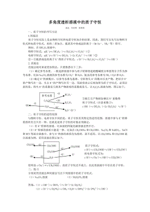 多角度透析溶液中的质子守恒.doc