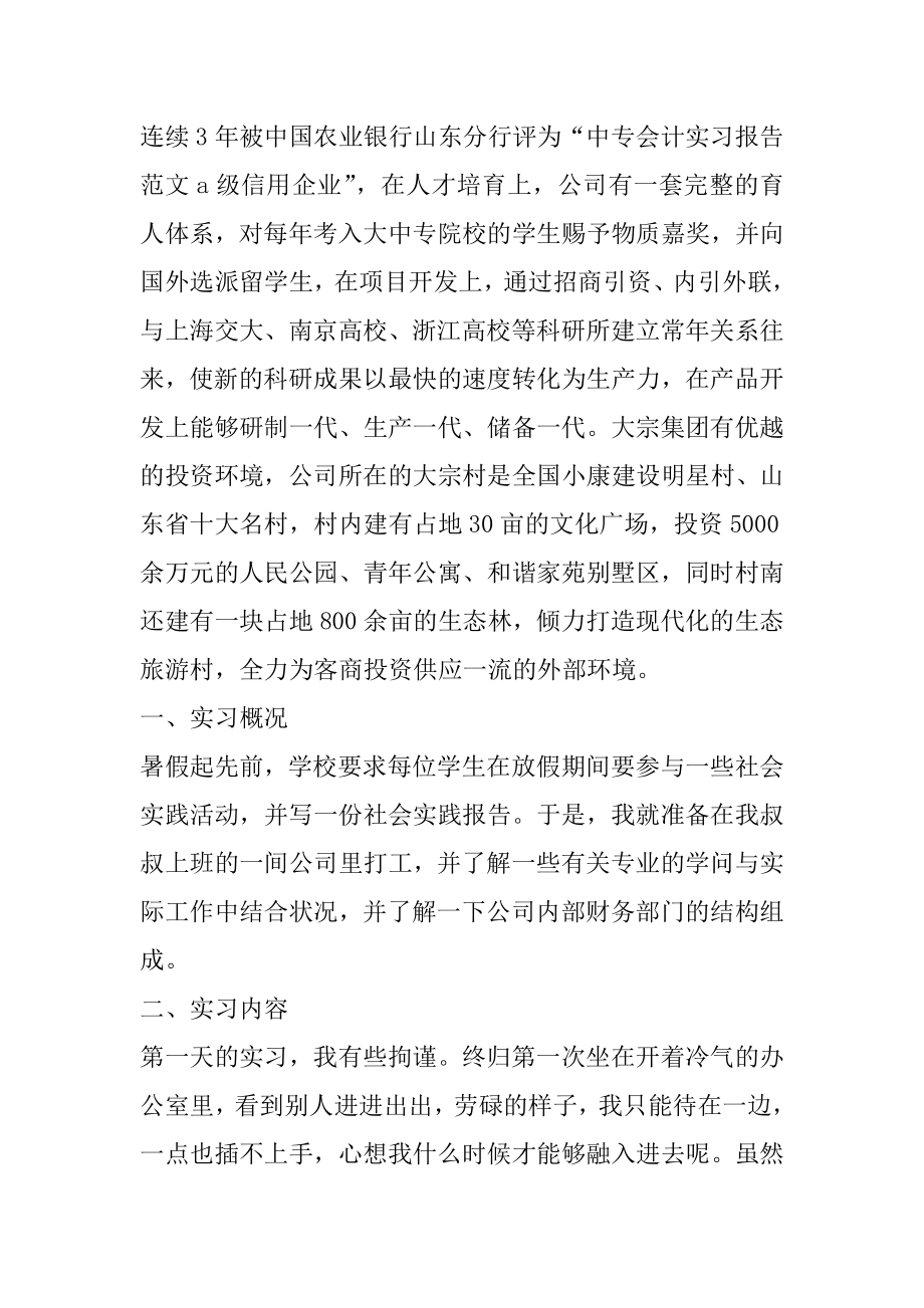 会计实习报告心得范文.docx_第2页