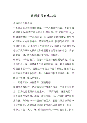 教师实习自我总结例文.docx