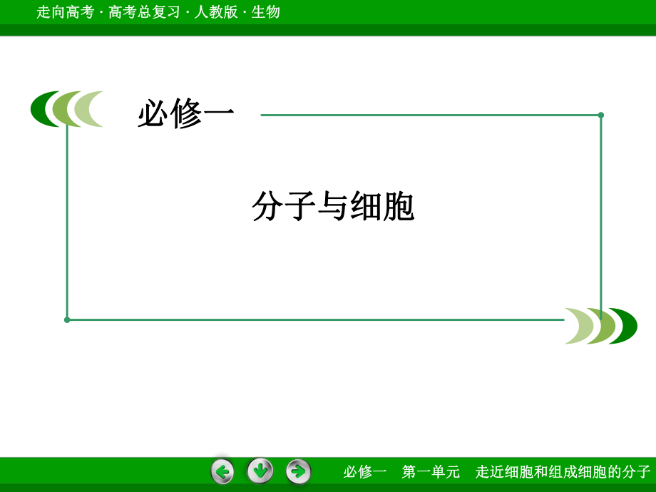 【走向高考】2016届高考生物一轮复习课件：必修1_第1单元.ppt_第2页