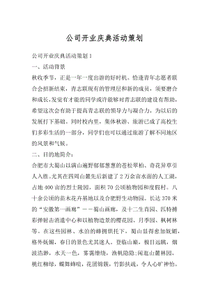 公司开业庆典活动策划范本.docx