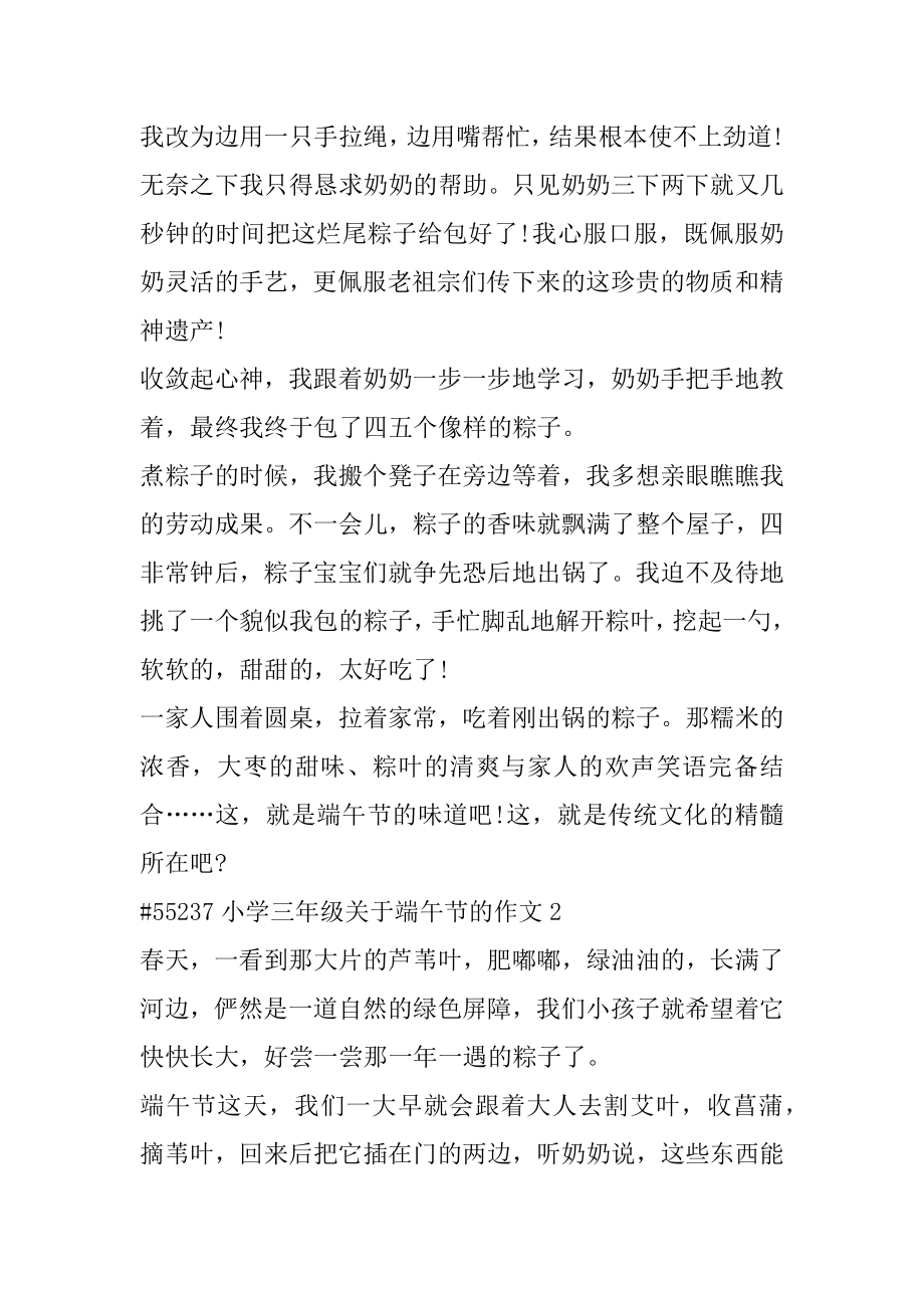 小学三年级关于端午节的作文汇总.docx_第2页