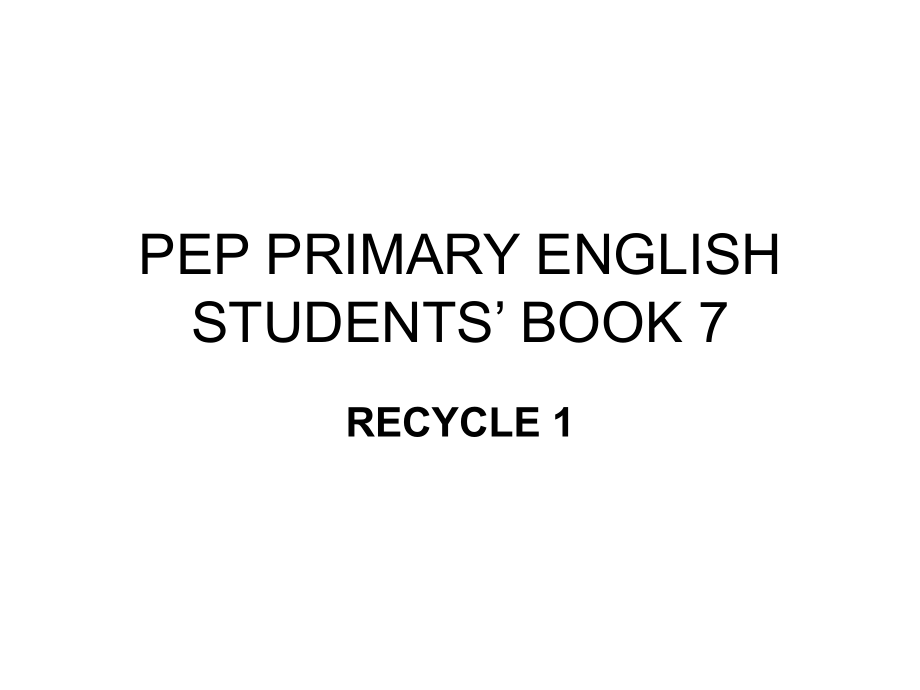 (人教PEP)六年级英语上册课件_Recycle1.ppt_第1页