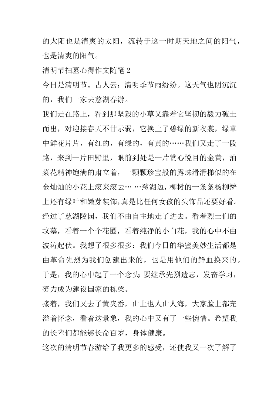 清明节扫墓心得作文随笔450字汇总.docx_第2页