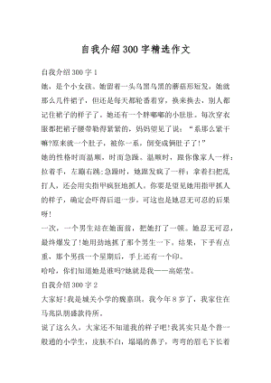 自我介绍300字精选作文范文.docx