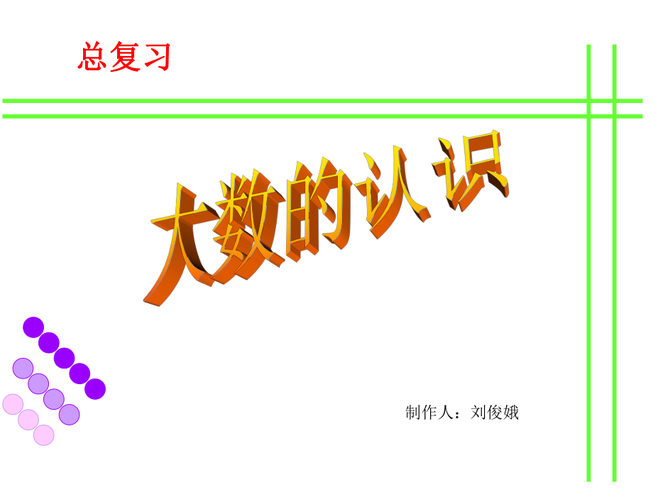 小学四年级数学上册大数的认识总复习PPT课件.ppt_第1页