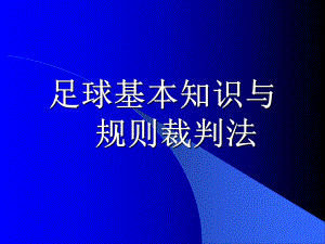 足球PPT课件——足球基本知识与规则裁判法.ppt