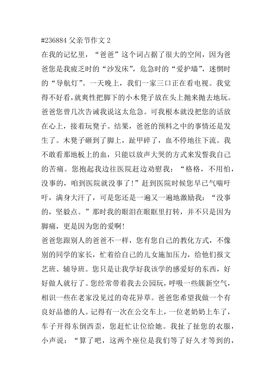 父亲节的作文范文优质.docx_第2页