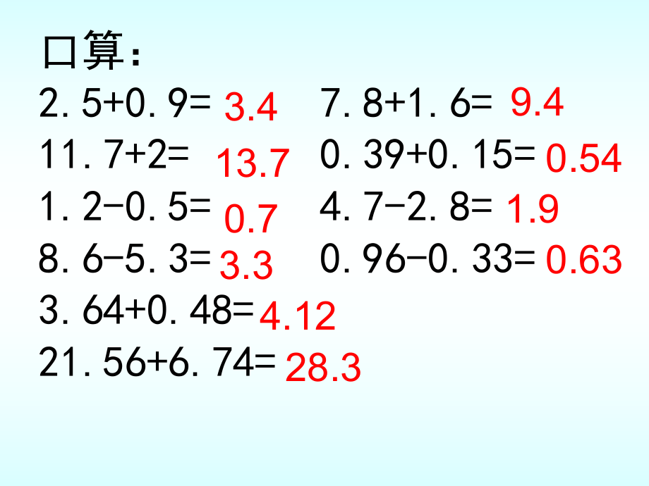 整数加法运算定律推广到小数PPT课件-四年级数学下册.ppt_第2页