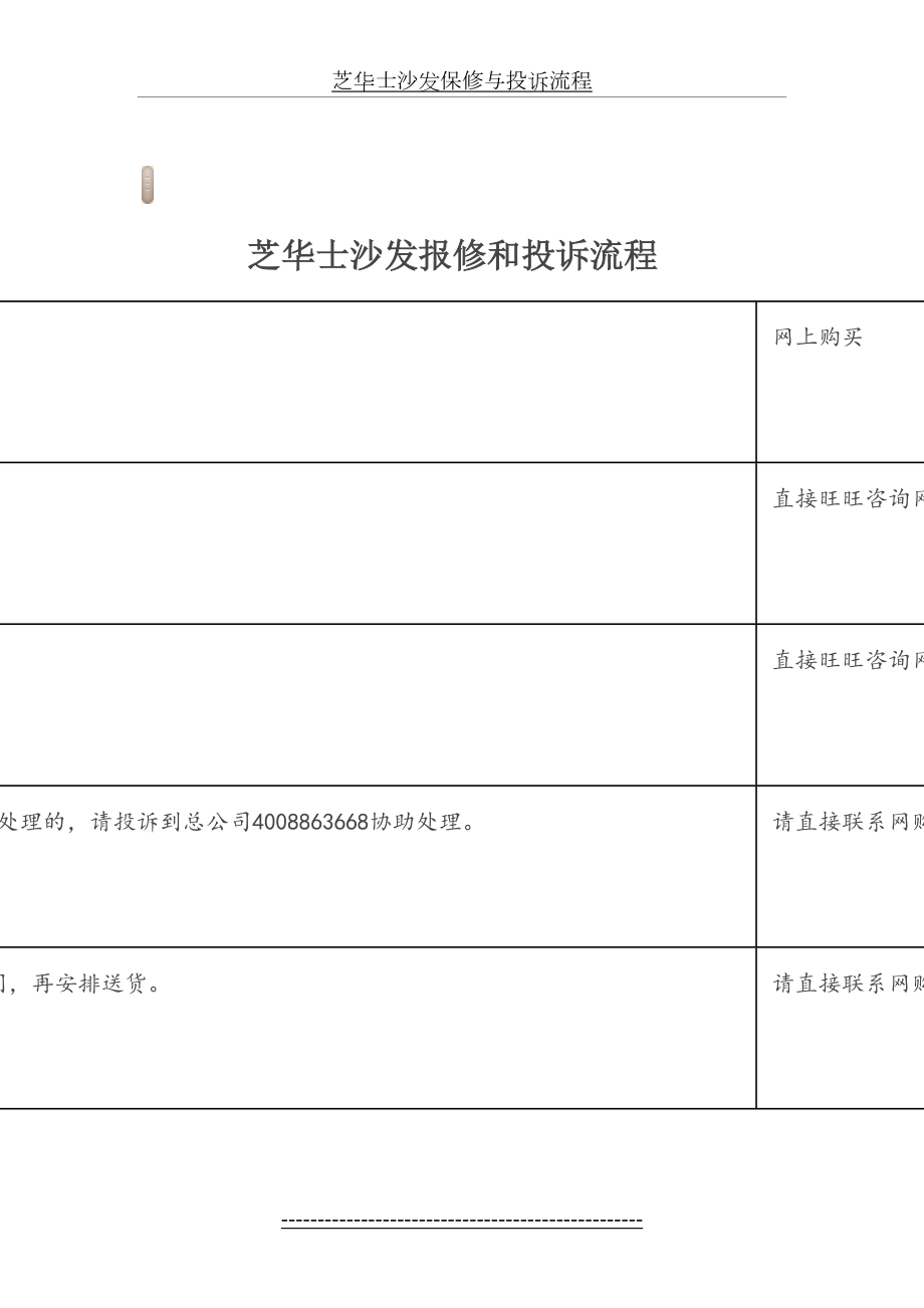 芝华士沙发保修与投诉流程.docx_第2页