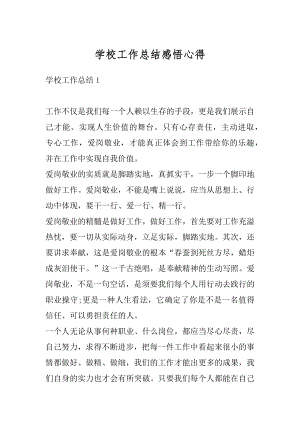 学校工作总结感悟心得精编.docx