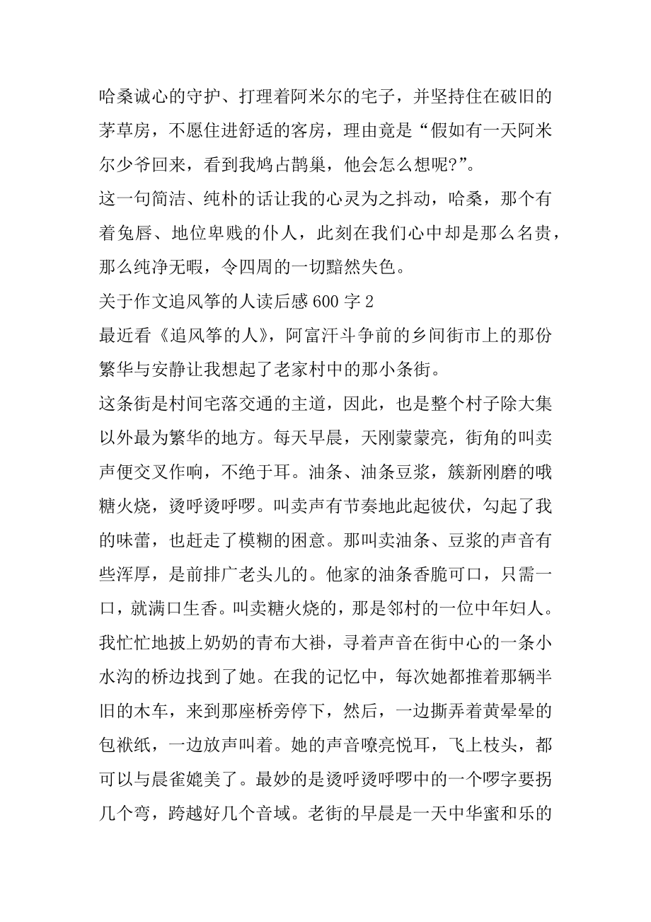 作文追风筝的人读后感600字汇总.docx_第2页