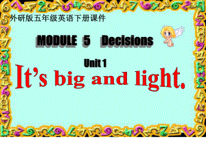 外研版五年级英语下册MODULE5DecisionsUnit1It'sbigandlight.ppt