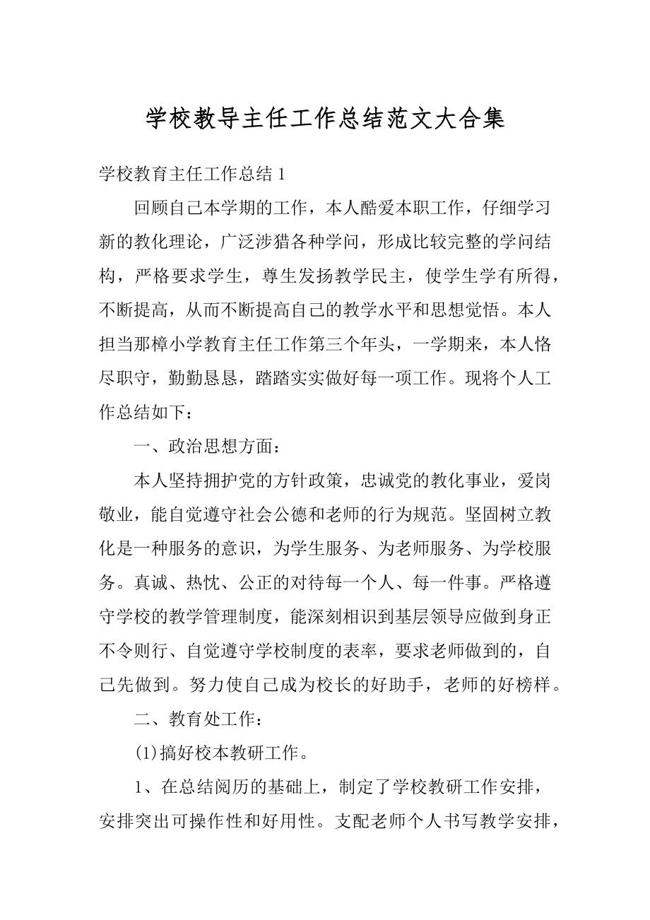 学校教导主任工作总结范文大合集例文.docx_第1页