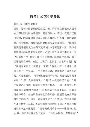 随笔日记300字暑假范文.docx