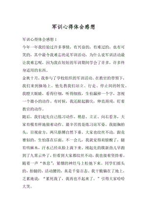 军训心得体会感想最新.docx