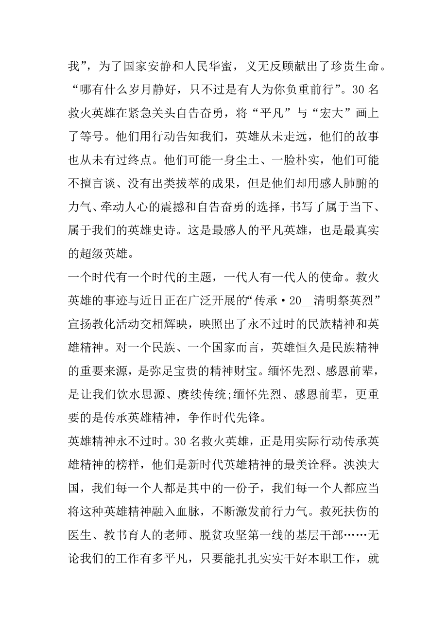 感动中国四川森林消防员感人事迹5篇精选.docx_第2页