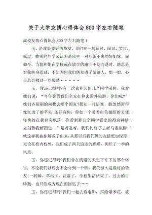 关于大学友情心得体会800字左右随笔精品.docx