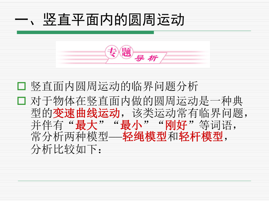 圆周运动临界问题专题ppt课件.ppt_第2页