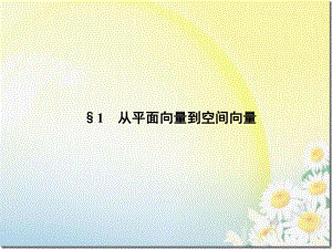 §1从平面向量到空间向量.ppt