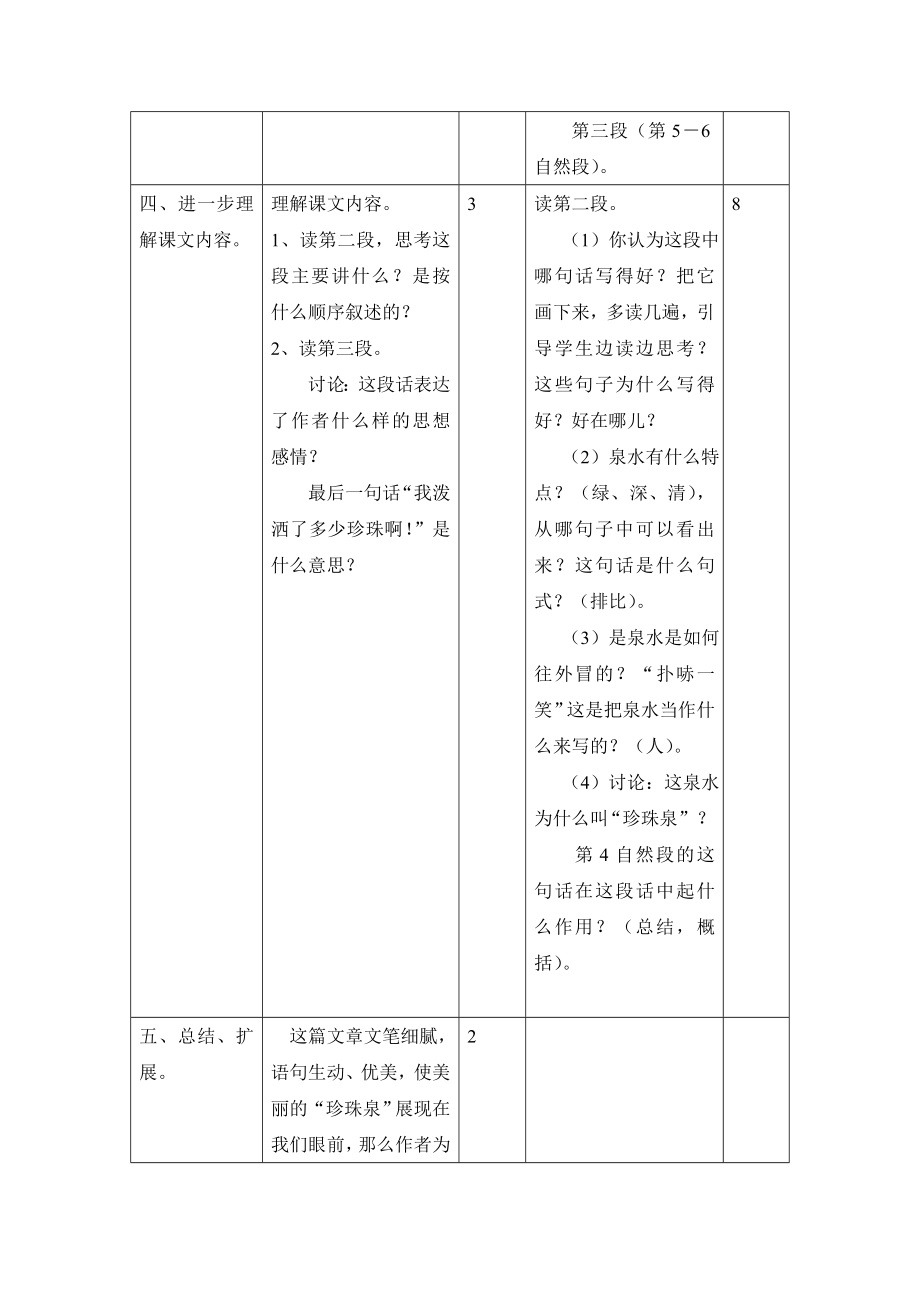 小学语文第六册4珍珠泉.doc_第2页