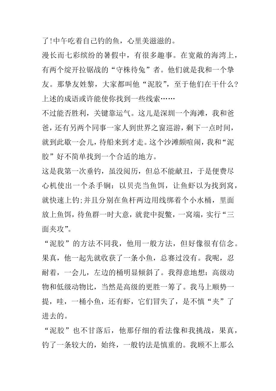 暑假趣事作文随笔最新大全精编.docx_第2页