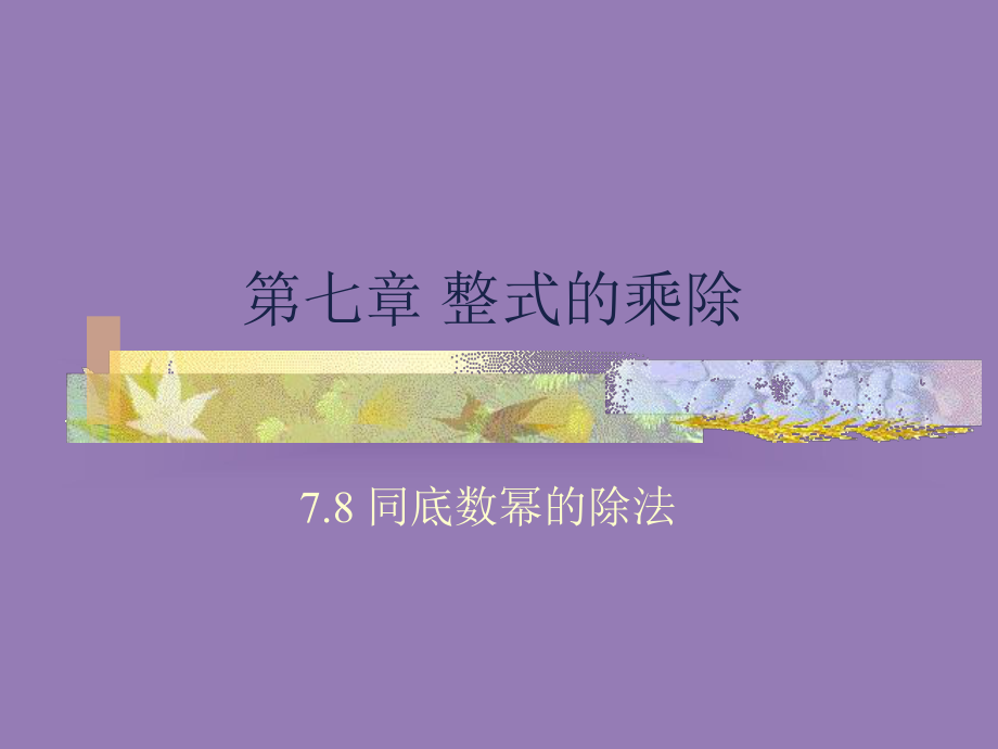 同底数幂的除法课件1.ppt_第1页