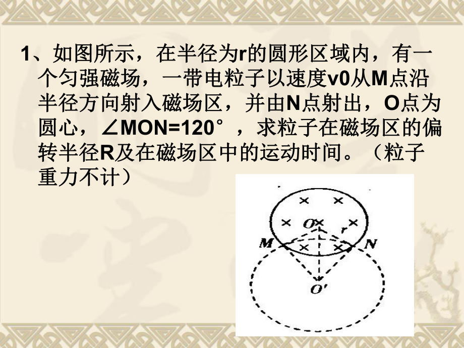 带电粒子在匀强磁场中的运动专题训练(一).ppt_第2页