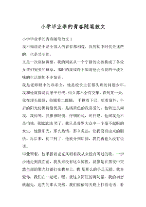 小学毕业季的青春随笔散文精选.docx