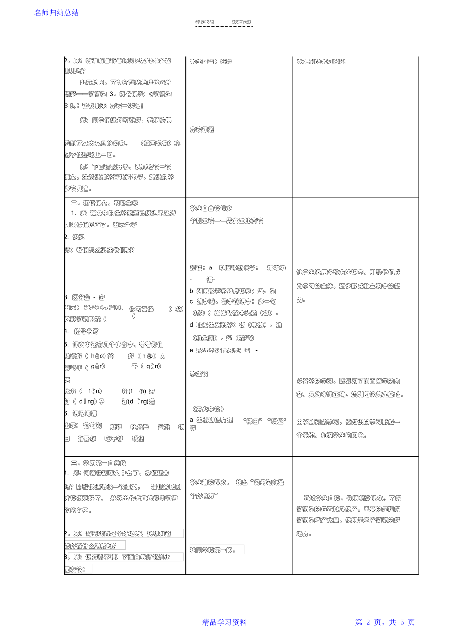 葡萄沟教学设计与反思.doc_第2页