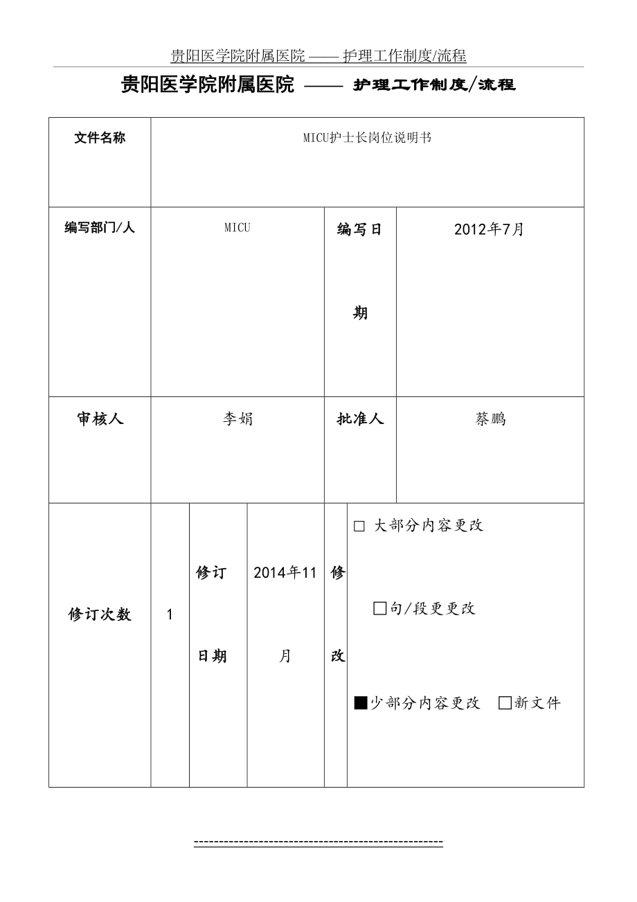 ICU护士长岗位说明书.doc_第2页