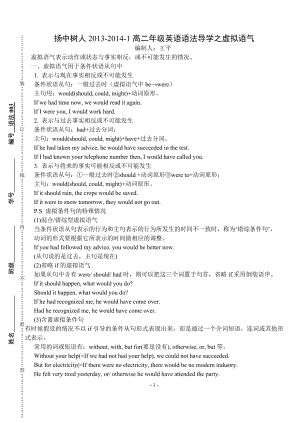 高中虚拟语气讲解与练习.doc