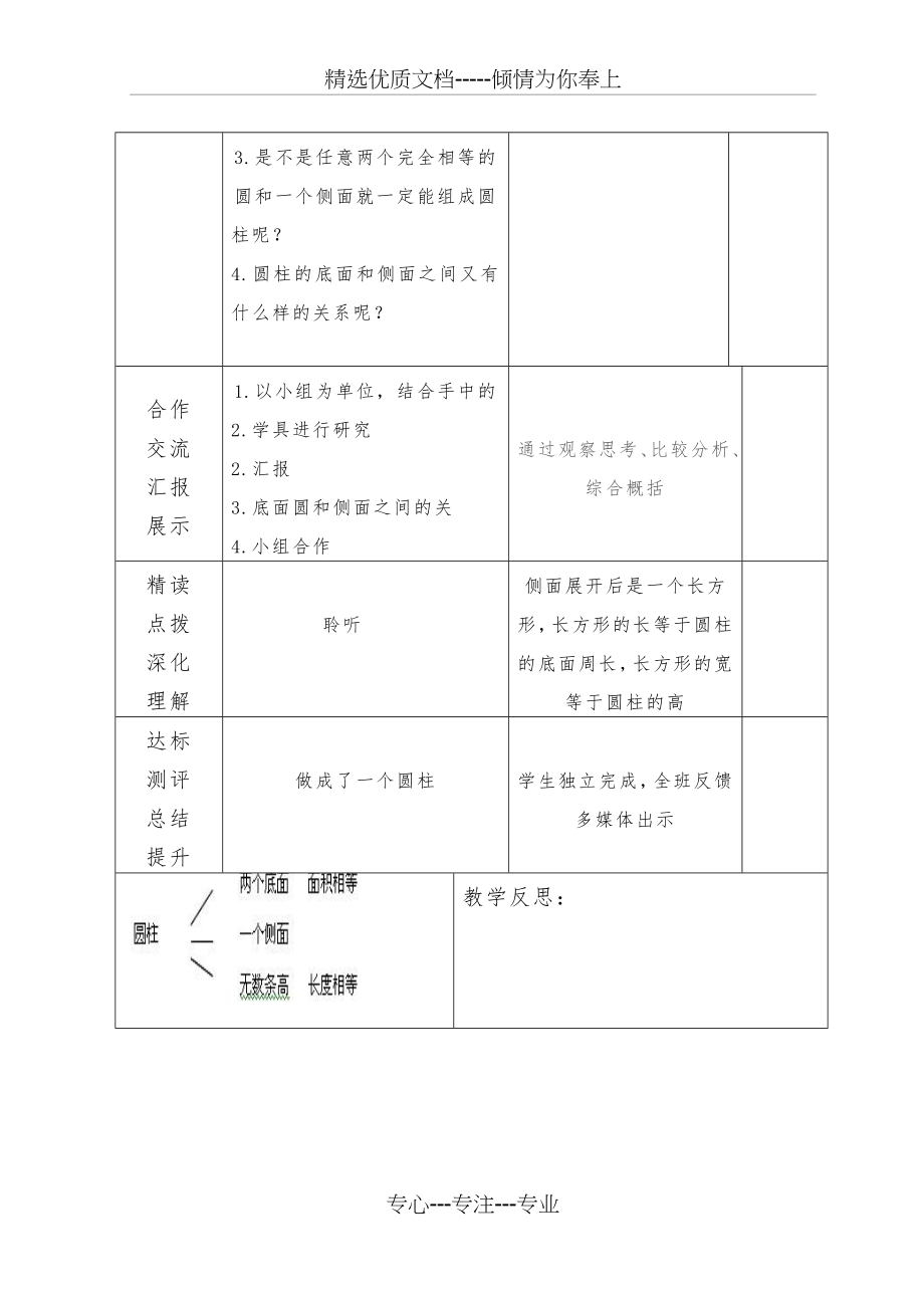 小学六年级数学《圆柱的认识》导学案设计.docx_第2页