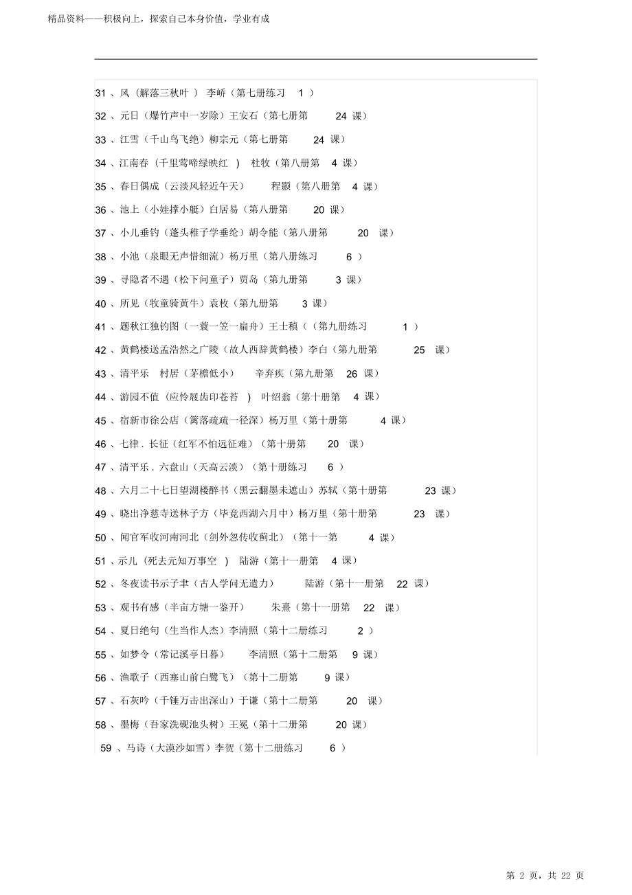 苏教版小学一至六年级古诗词背诵篇目.doc_第2页