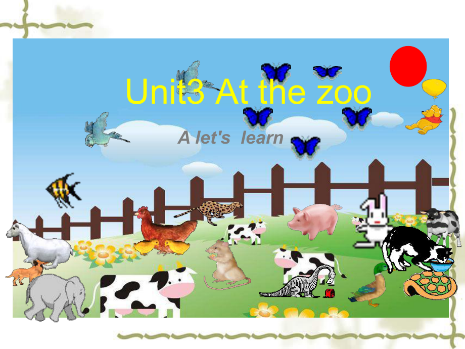 新版pep三年级英语下册Unit3At_the_zoo__A_Let's_learn课件.ppt_第1页