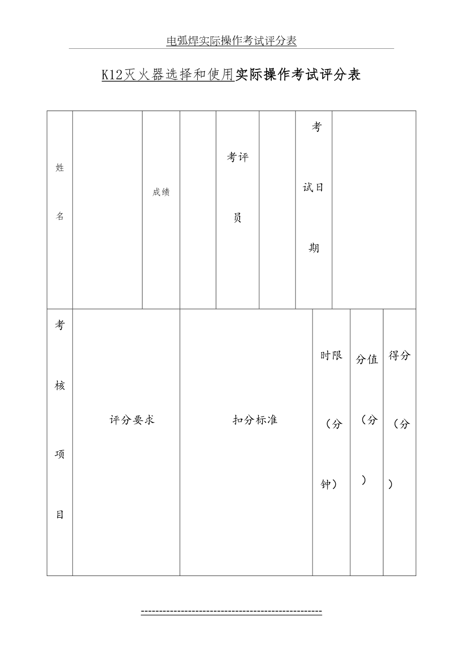 K12-附录2-灭火器的选择与使用实际操作考试评分表(1).doc_第2页