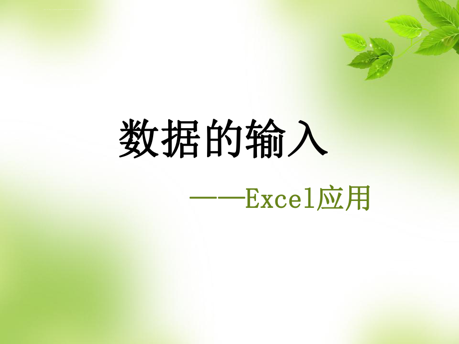 数据的输入ppt课件.ppt_第1页